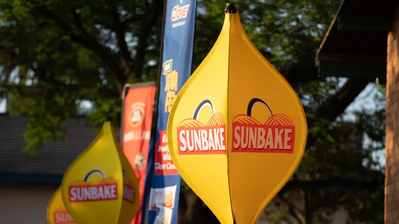 Sunbake branded flags at the Sunbake Kasi Braai Festival