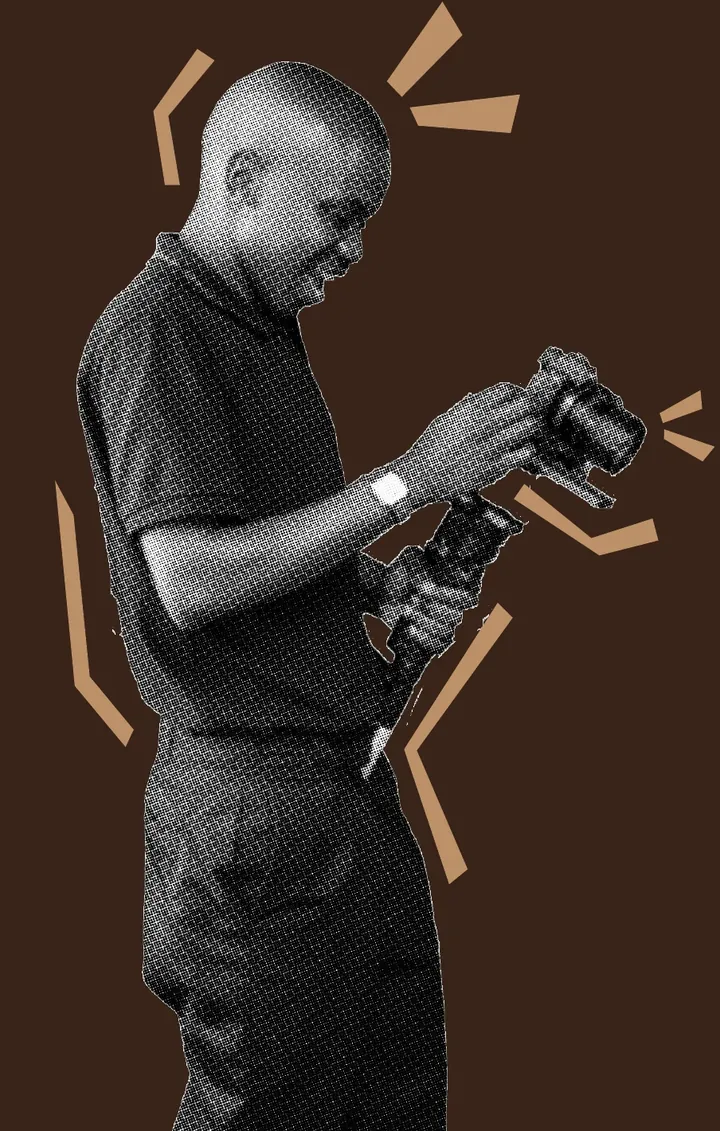 Rosewang Creatives photographer checking shots on a camera rig