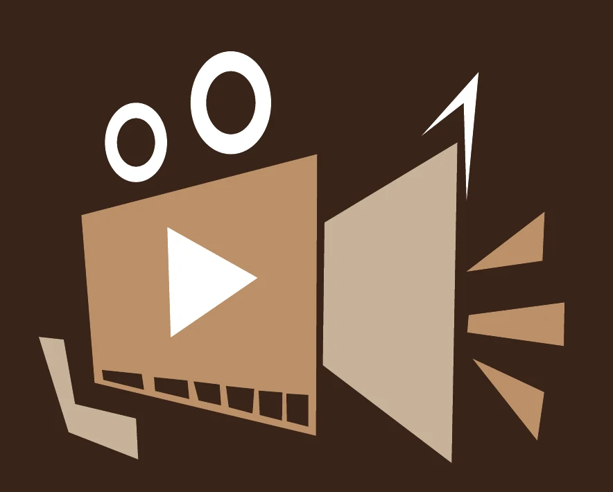 Illustration of a film camera recording